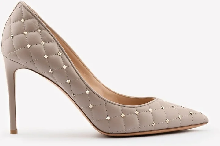 Rockstud Spike 100 Quilted Pumps