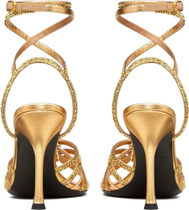 Rockstud Strappy 100mm pumps - Image 3