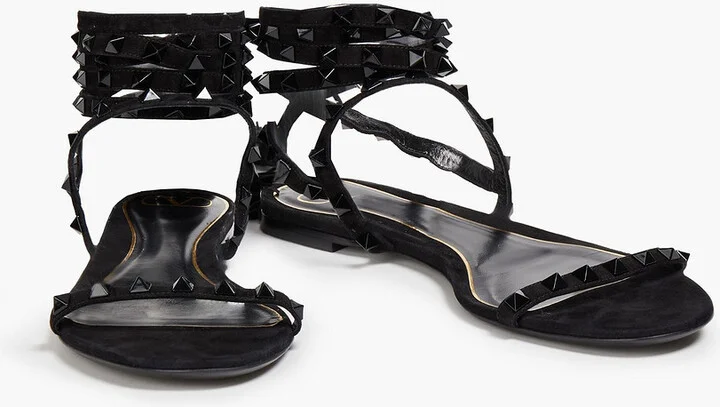 Rockstud suede sandals - Image 2