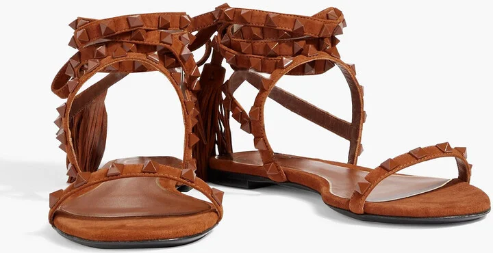 Rockstud suede sandals - Image 5
