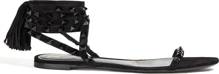 Rockstud suede sandals