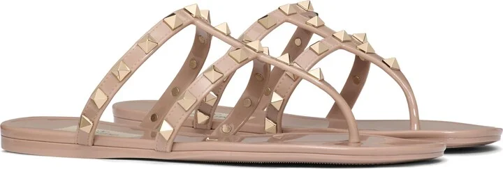 Rockstud T-Strap Flat Sandal