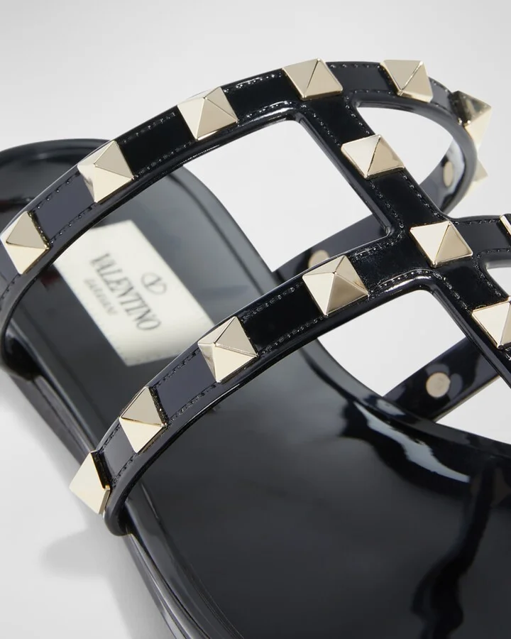 Rockstud T-Strap Flat Slide Sandals - Image 9