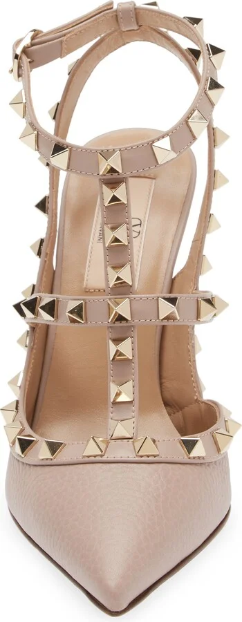 Rockstud T-Strap Pointed Toe Pump - Image 4