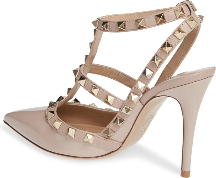 Rockstud T-Strap Pointed Toe Pump - Image 2