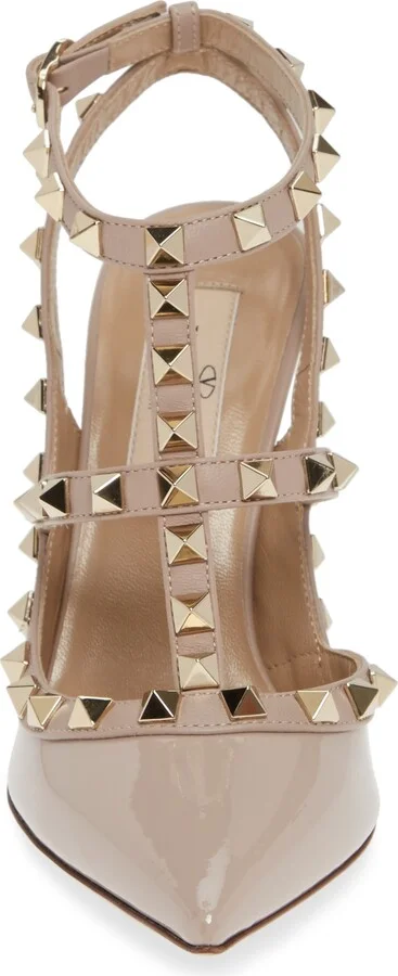 Rockstud T-Strap Pointed Toe Pump - Image 4