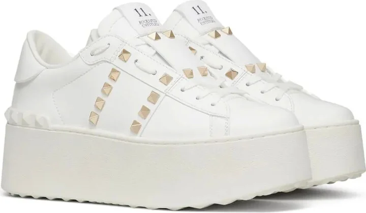 Rockstud Untitled leather flatform sneakers - Image 2