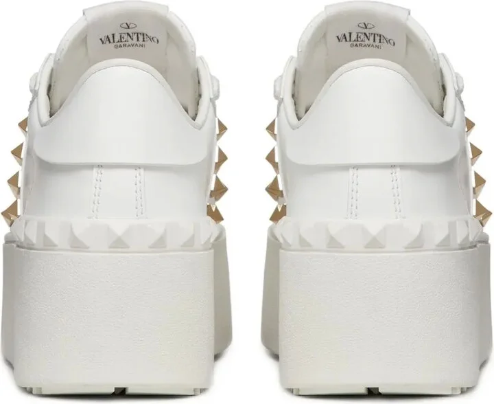 Rockstud Untitled leather flatform sneakers - Image 3
