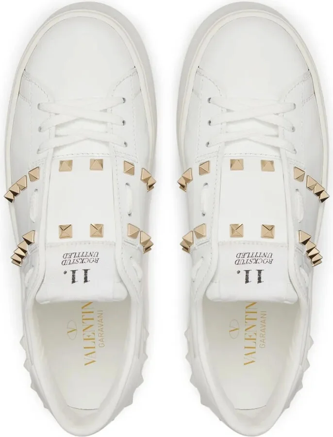 Rockstud Untitled leather flatform sneakers - Image 4