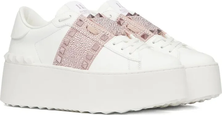 Rockstud Untitled leather flatform sneakers - Image 2