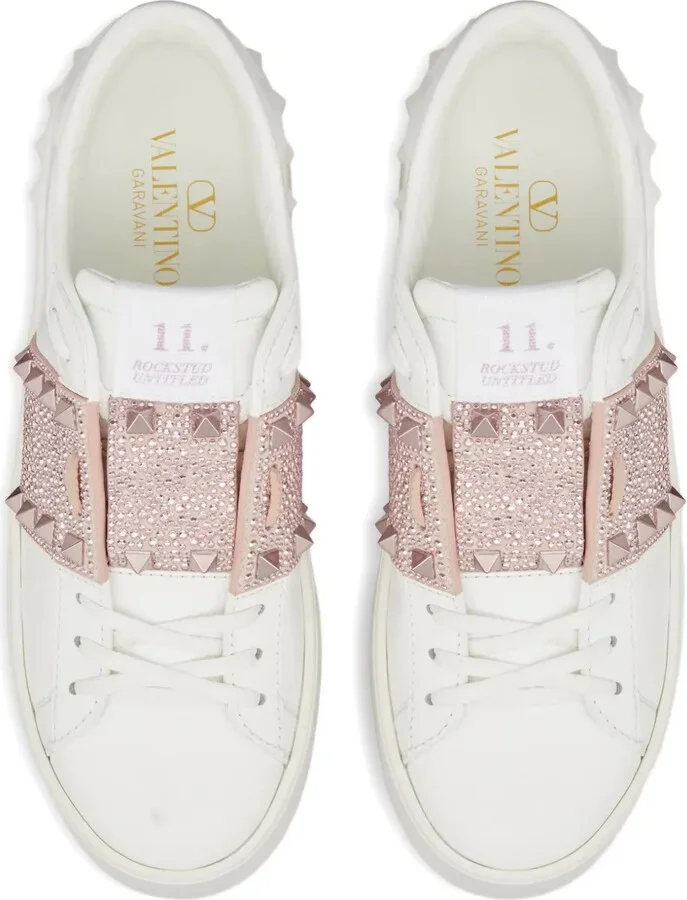 Rockstud Untitled leather flatform sneakers - Image 4