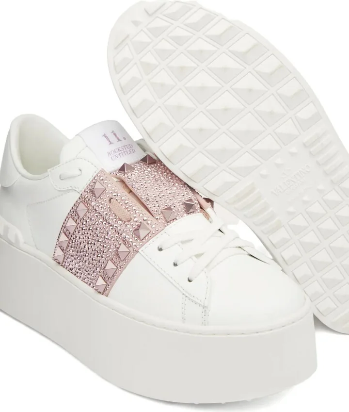Rockstud Untitled leather flatform sneakers - Image 5