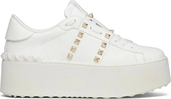 Rockstud Untitled leather flatform sneakers