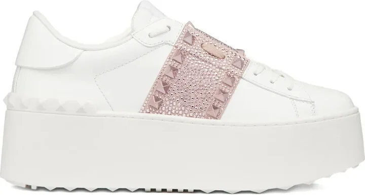 Rockstud Untitled leather flatform sneakers
