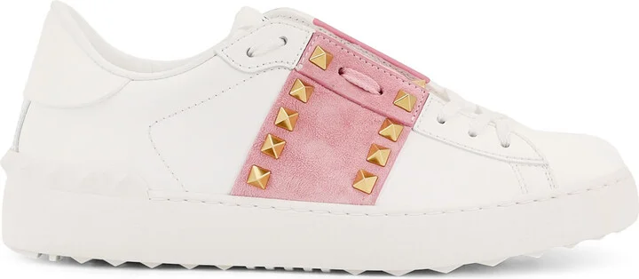Rockstud Untitled Leather Low-top Sneakers