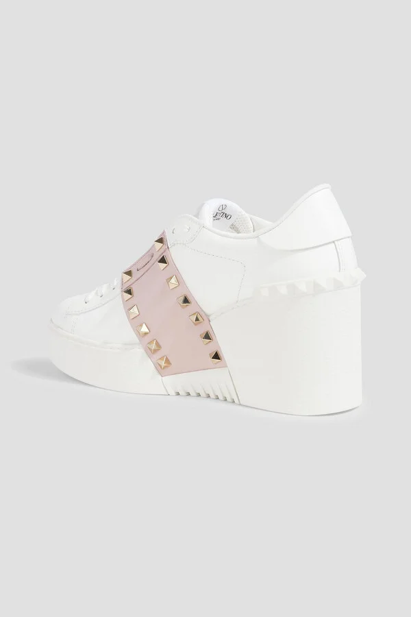 Rockstud Untitled leather wedge sneakers - Image 3