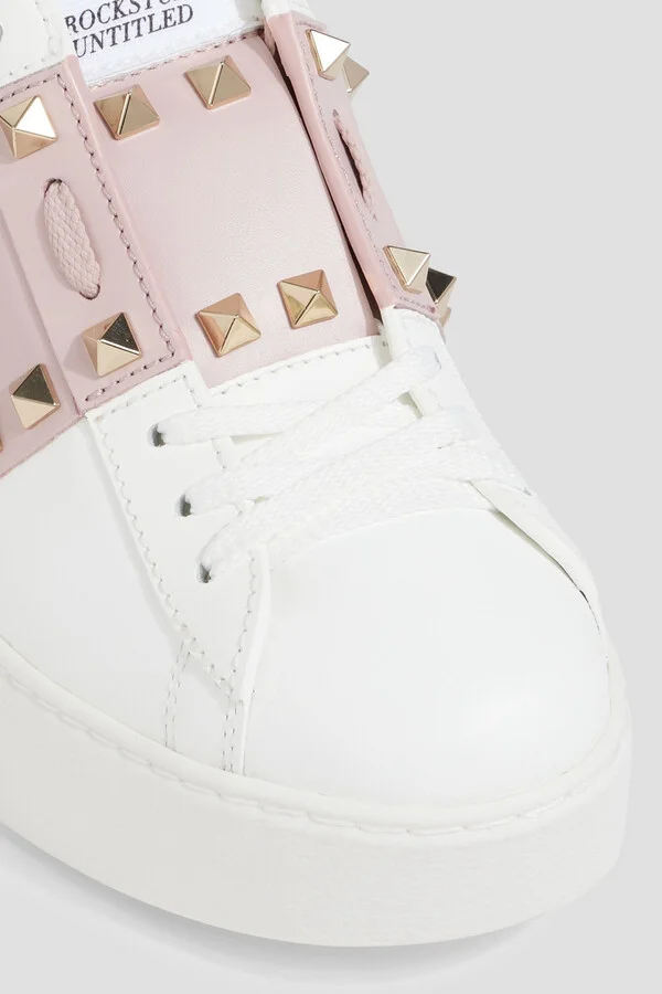 Rockstud Untitled leather wedge sneakers - Image 4