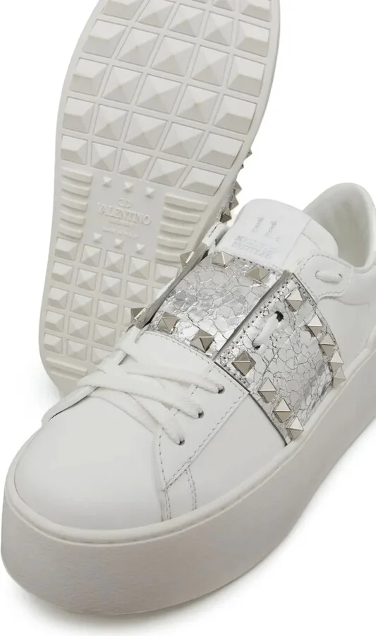 Rockstud Untitled metallic flatform sneakers - Image 5