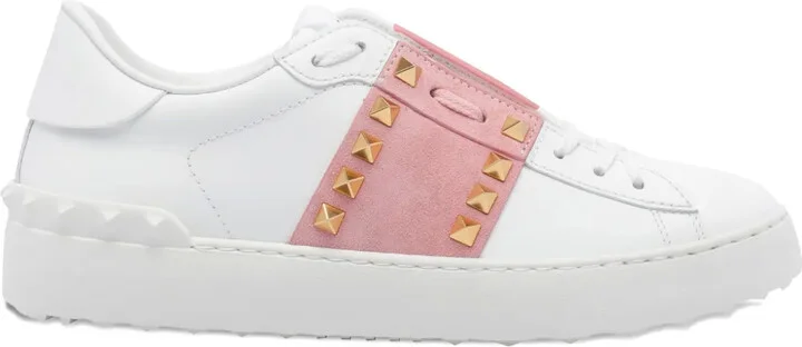 Rockstud Untitled suede-panel sneakers