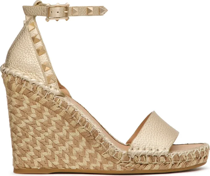 Rockstud wedge espadrilles