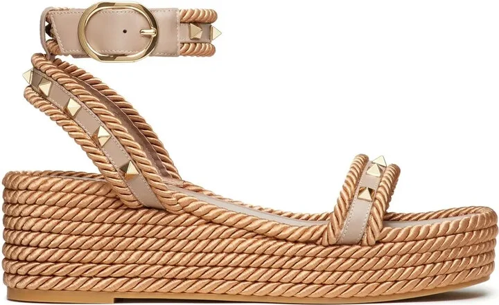 Rockstud wedge sandals