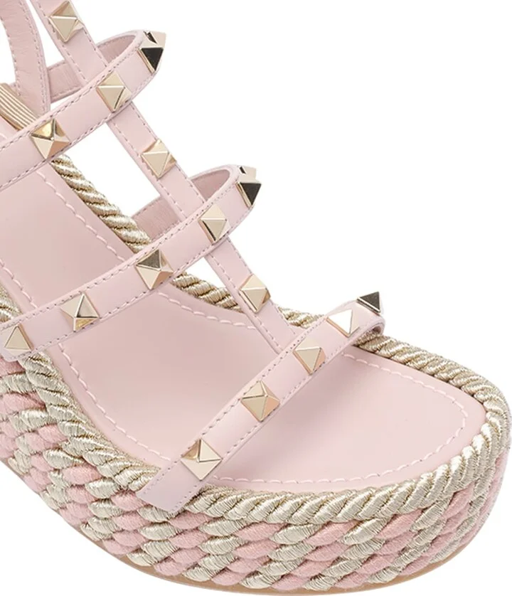Rockstud Wedged Sandals - Image 4