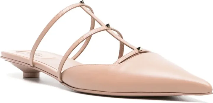 Rockstud Wispy leather mules - Image 2