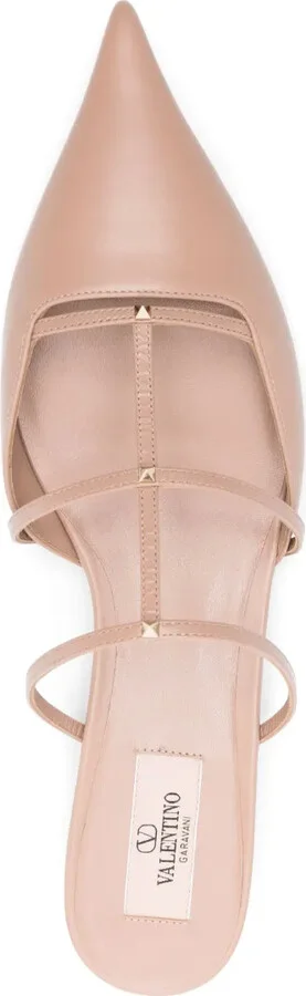 Rockstud Wispy leather mules - Image 4