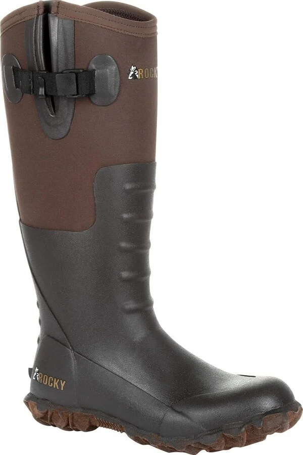 ROCKY Core Chore Women's Rubber Outdoor Boot Size 7(M) Dark Brown