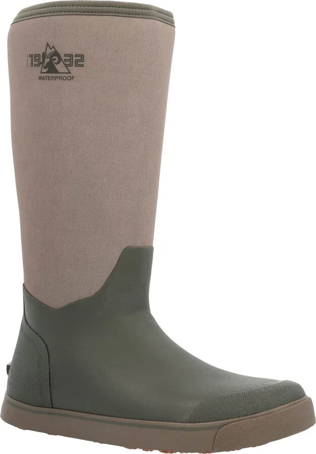 ROCKY Dry-Strike Waterproof Brown & Green 16" Deck Boot