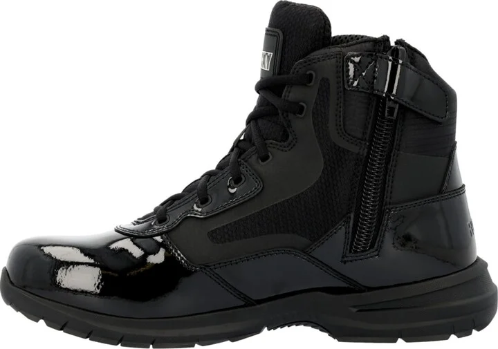 Rocky Men's Cadet 6" Black Side Zip Public Service Boot - Image 5
