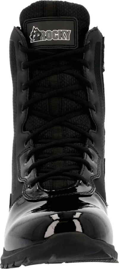 Rocky Men's Cadet 8" Black Side Zip Public Service Boot - Image 3