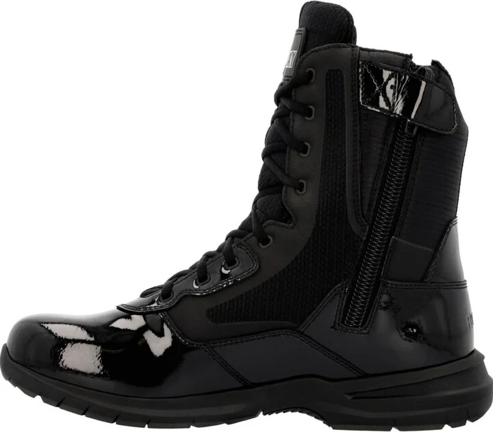 Rocky Men's Cadet 8" Black Side Zip Public Service Boot - Image 5