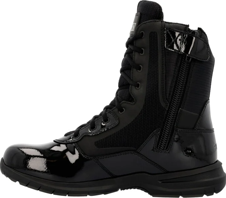 Rocky Men's Cadet 8" Black Side Zip Public Service Boot - Image 9