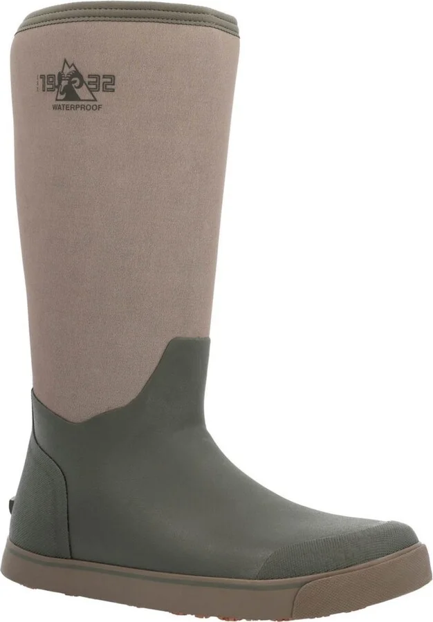 Rocky Men's Dry-Strike Waterproof Brown & Green 16" Deck Boot