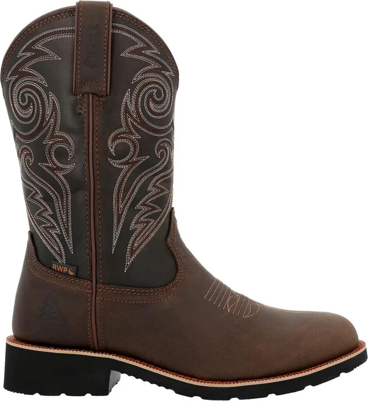 Rocky Men's MonoCrepe 12” Steel Toe Western Boot - Image 6