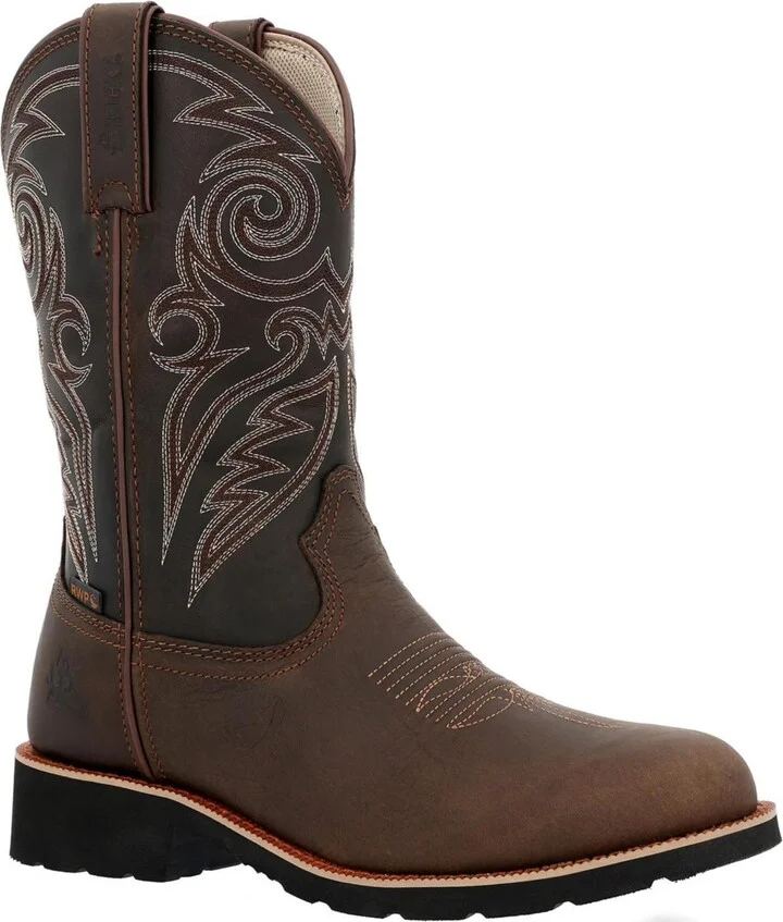 Rocky Men's MonoCrepe 12” Steel Toe Western Boot