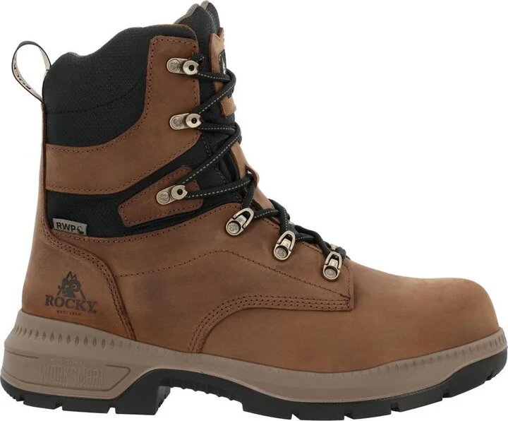 Rocky Men's Worksmart 8” Comp Toe Internal Met Guard Work Boot - Image 6