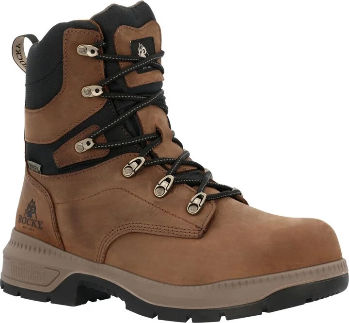 Rocky Men's Worksmart 8” Comp Toe Internal Met Guard Work Boot