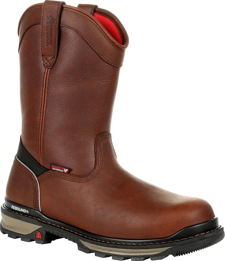 ROCKY Rams Horn Waterproof Composite Toe Pull-On Work Boot Size 7.5(M)