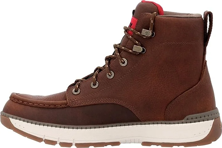 Rocky Rebound Wedge Composite Toe Men's Work Boots Brown : 8 EE - Wide, Leather - Image 4