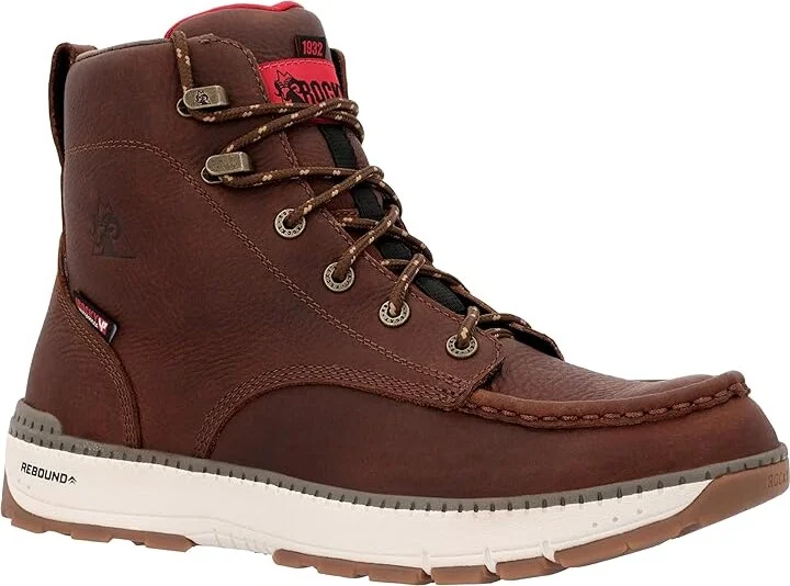 Rocky Rebound Wedge Composite Toe Men's Work Boots Brown : 8 EE - Wide, Leather - Image 5