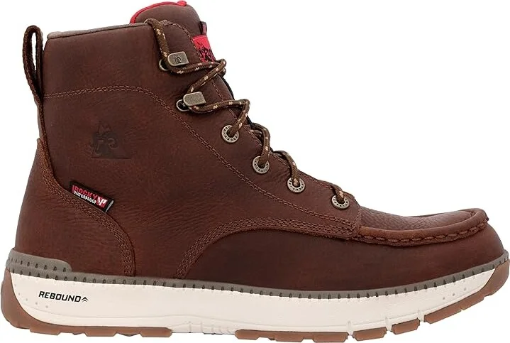 Rocky Rebound Wedge Composite Toe Men's Work Boots Brown : 8 EE - Wide, Leather - Image 6