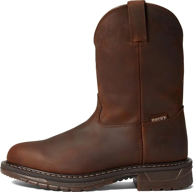 Rocky Western Original Ride 10 Soft Toe Cowboy Boots Brown : 7.5 D - Medium, Leather/Textile - Image 5
