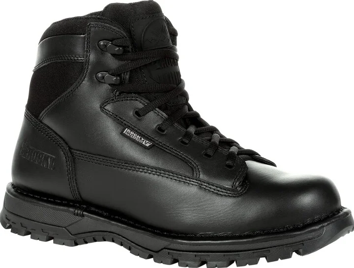 ROCKY Women's Portland 6" Black Side Zip Waterproof Public Service Boot Size 8.5(M)
