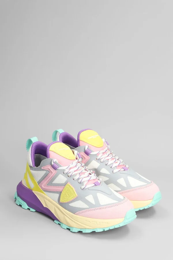 Rocx Low Sneakers In White Leather And Fabric - Image 2