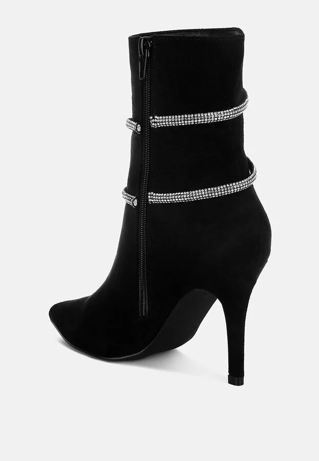 Roda Rhinestone Wrap-Around Stiletto Boots - Image 4