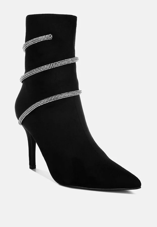 Roda Rhinestone Wrap-Around Stiletto Boots - Image 5