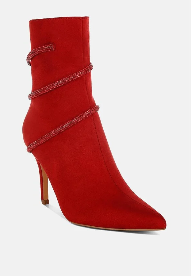 Roda Rhinestone Wrap-Around Stiletto Boots - Image 6