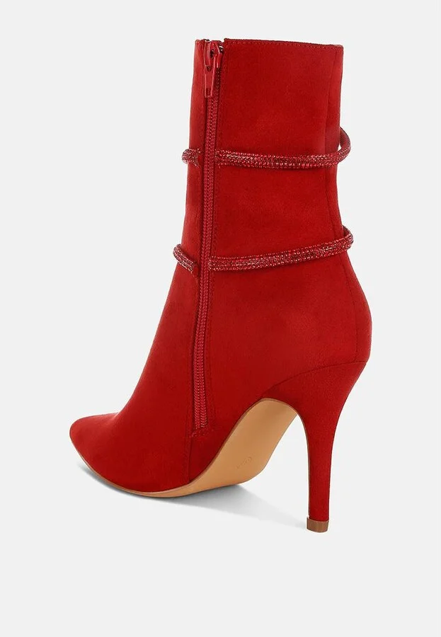 Roda Rhinestone Wrap-Around Stiletto Boots - Image 7